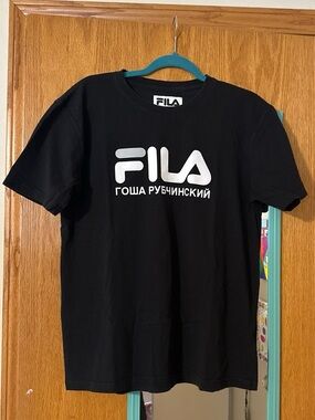 FILA x Gosha Rubchinskiy SS17 Collab Black Tee